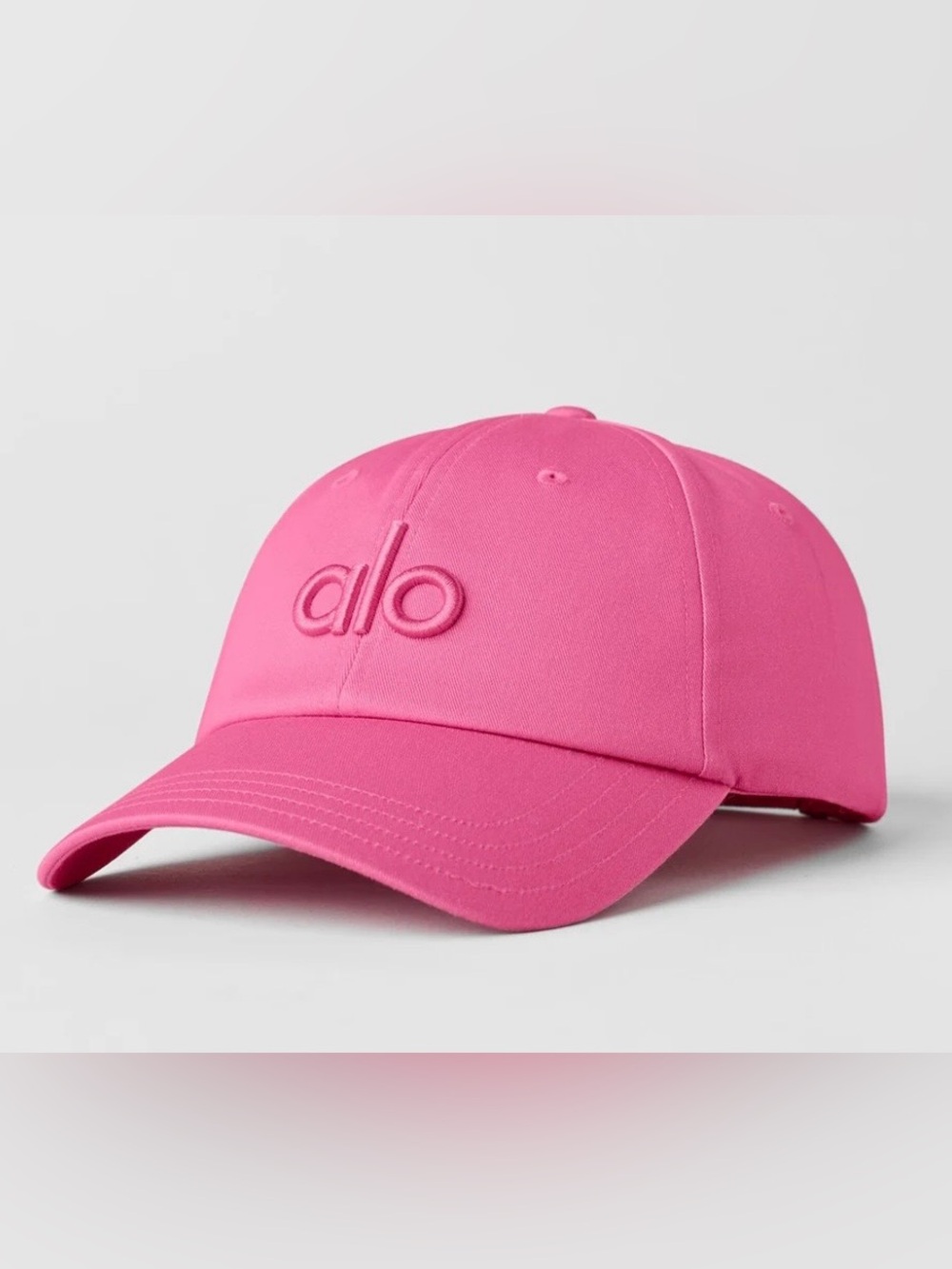ALO Yoga NWP Off Duty Cap Paradise Pink Embroidered Logo Cap